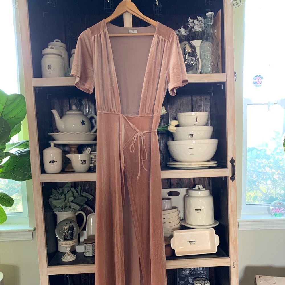 TOBI Velvet Wrap Dress